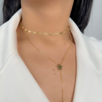 Detalhes do produto Choker Estrelas Lisas