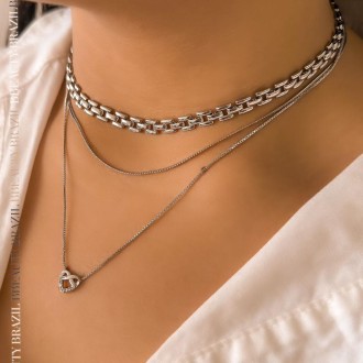 Detalhes do produto Choker Fio relógio em ródio