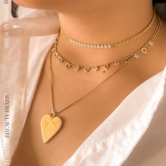 Detalhes do produto Choker Navetes Cristais, em ouro