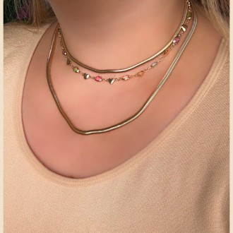 Detalhes do produto Choker salamandra, em ouro