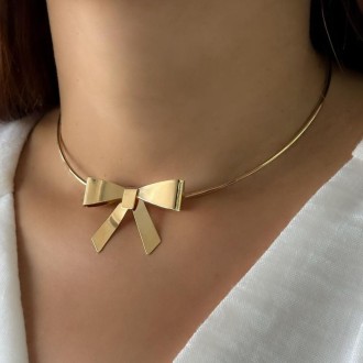 Detalhes do produto Choker rígida Laço em Ouro