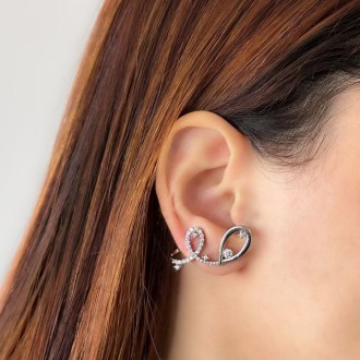 Detalhes do produto Brinco Ear Cuff voltas em Rodio