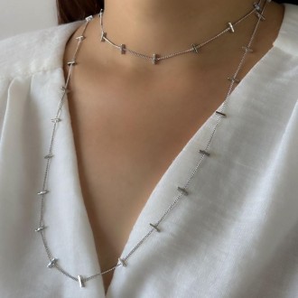 Detalhes do produto Choker Barrinhas em Rodio